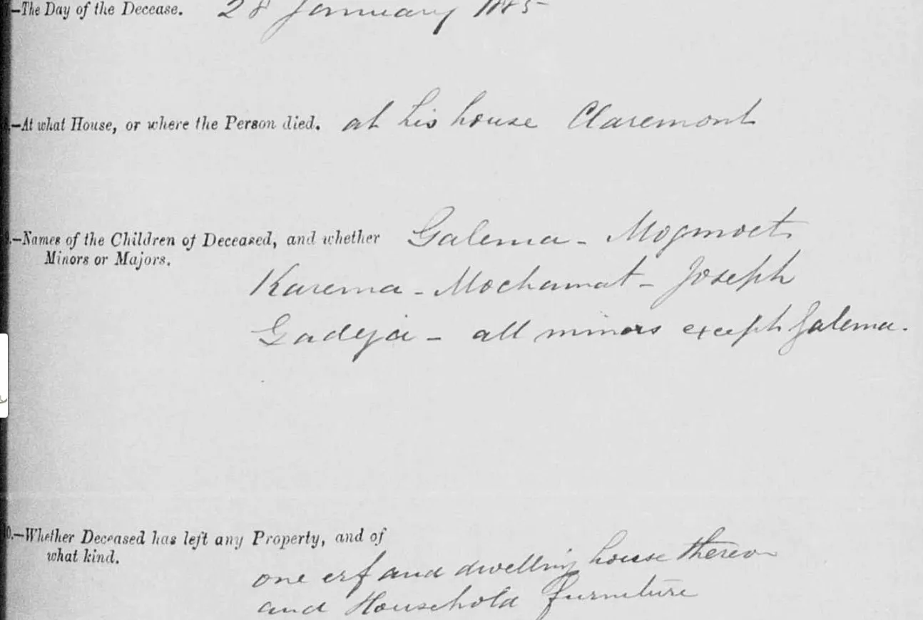 Death Notice - Abdullah Slamang, second half